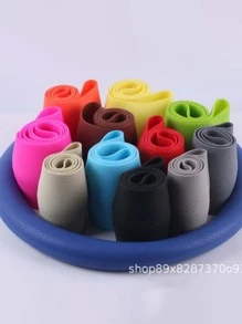 Grip Silicone Steering Wheel Cover - Elastic Glove Fit, Soft Touch, Multi-Color Choices For Car Interior Decor, DIY Accessories