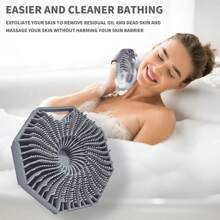 Silicone Body Scrubber Exfoliating Body Scrubbers For Use In Shower Silicone Body Brush For Showering And Anti-Slippery Handles For All Skin Types Back To School