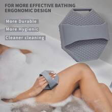 Silicone Body Scrubber Exfoliating Body Scrubbers For Use In Shower Silicone Body Brush For Showering And Anti-Slippery Handles For All Skin Types Back To School