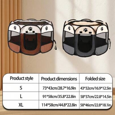 Folding Pet Dog Fence, Waterproof Oxford Dog Fence, Dog Fence, Cat Delivery Room Puppy, Cat, Rabbit Animal Outdoor Camping Tent