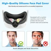 Silicone Cover Set Compatible With Oculus/Meta Quest 3S, VR Accessories For Meta Quest 3S, Protective Cover Set Includes Controller Grip Cover, Face Cover, VR Shell Cover (Blue) - Macaron - View 4