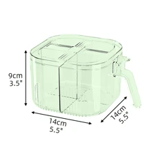 1 件家用调味盒，厨房多用途调味罐，节省空间多格盐、味精、胡椒调味容器带盖和勺子储存调味瓶 - 彩色 - 查看 11