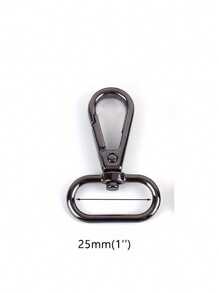 10 pièces Ensemble de quincaillerie gris foncé Ensemble de métal comprenant mousqueton pivotant, chaîne, anneau rotatif, anneau elliptique, crochet à ressort en métal. Convient pour les artisanats DIY et la fabrication de porte-clés pour sacs