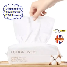 Disposable Face Towel Facial Tissue One-Time Cotton Pads Cleansing Wipe - Patterned - View 1