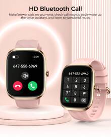 Smart Watch For Men Women, 2.06" HD AMOLED Screen Smartwatch (Answer/Make Calls), All Day Heart Rate Blood Pressure Blood Oxygen Sleep Monitor, IP68 Waterproof 114+ Sport Mode Fitness Watch Android IOS