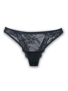Lybito DeMillus 51239 Thong Panty - Black - View 1