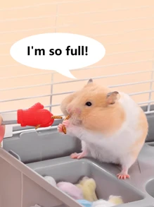 Pince d'alimentation mignonne pour hamster, pinces pour nourrir le hamster doré, jouet miniature amusant et interactif pour nourrir le pain et les vers