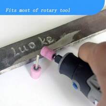 100x Abrasive Stone Point Grinding Wheel Head Polishing Mounted Stone - Pink - View 3