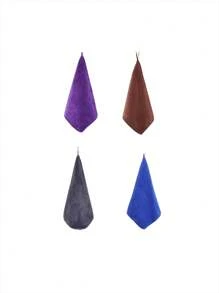 1pc 30*30cm Square Multicolor Solid Small Handkerchief, Polyester Fiber, Simple Design, Soft & Absorbent, Suitable For Kitchen, Cleaning, Face Towel, Bathroom, Hotel, Gym, Travel, Salon, Unisex Adult, All Seasons
