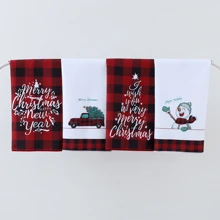 5 Pieces Of Soft & Absorbent Christmas Towels With Festive Cartoon Designs, Snowflakes, Trees & More - Perfect For Holiday Decor & Bathroom Essentials - Multicolor - View 13