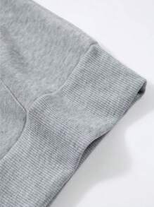 Sweat-shirt à capuche en molleton pour femmes, style sport à manches longues, avec motif "YOU LOVE ME". Convient pour les rassemblements, les sports, les loisirs extérieurs et autres occasions, vêtements d'hiver pour femmes - Gris pâle - Voir 5