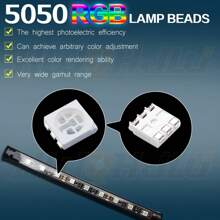 XWQHJW RGB LED Glow Car Interior Lamp Under Dash Footwell Seats Inside Lighting USB - 均碼 - 查看 5