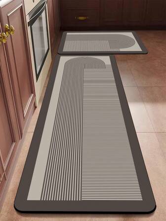 1pc Silicone Kitchen Mat, Vintage Pattern Cushion Floor Mat, Lightweight, Waterproof, Non-Slip, Shock Absorbing, Suitable For Kitchen, Bathroom, Entryway, Laundry Room, Etc.