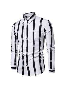 Men's Long Sleeve Striped Shirt