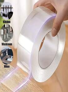 20pcs/1pc Heavy Duty Double Sided Tape - Reusable, No Trace, Strong Adhesive, Multi-Purpose, Removable, Washable, Suitable For Jack Plate, Hooks, Mats, Murals, Double Sided Tape Fixing Randomly Cut Strong Adhesive Multiple Scenarios Can Be Used