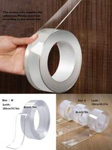 20pcs/1pc Heavy Duty Double Sided Tape - Reusable, No Trace, Strong Adhesive, Multi-Purpose, Removable, Washable, Suitable For Jack Plate, Hooks, Mats, Murals, Double Sided Tape Fixing Randomly Cut Strong Adhesive Multiple Scenarios Can Be Used