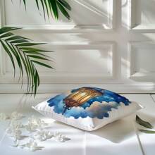 1 Stück Kissen-Überzug mit Aquarellillustration zum Eid Al-Fitr Fest Muster