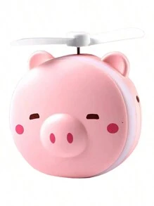 10pcs Nuevo ventilador multifuncional LED con espejo de maquillaje y luz complementaria: Ventilador estético de aguacate con espejo de maquillaje, ventilador mini portátil y manual, ventilador pequeño cargable por USB con luz LED complementaria para estudiantes. Espejo personal portátil, ventilador lindo y pequeño como regalo. - Rosa - Ver 8