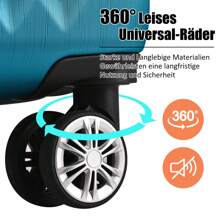 Sweiko Sweiko Hard-Shell Suitcase, Rolling Suitcase, Travel Suitcase, Hand Luggage 4 Wheels, ABS Material, TSA Customs Lock, 76.5*50.5*31.5, Green