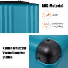 Sweiko Sweiko Hard-Shell Suitcase, Rolling Suitcase, Travel Suitcase, Hand Luggage 4 Wheels, ABS Material, TSA Customs Lock, 76.5*50.5*31.5, Green