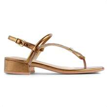 Ramarim Women's Low Heel Sandal 100% ORIGINAL With INVOICE And WARRANTY - DOURADO - Xem 1