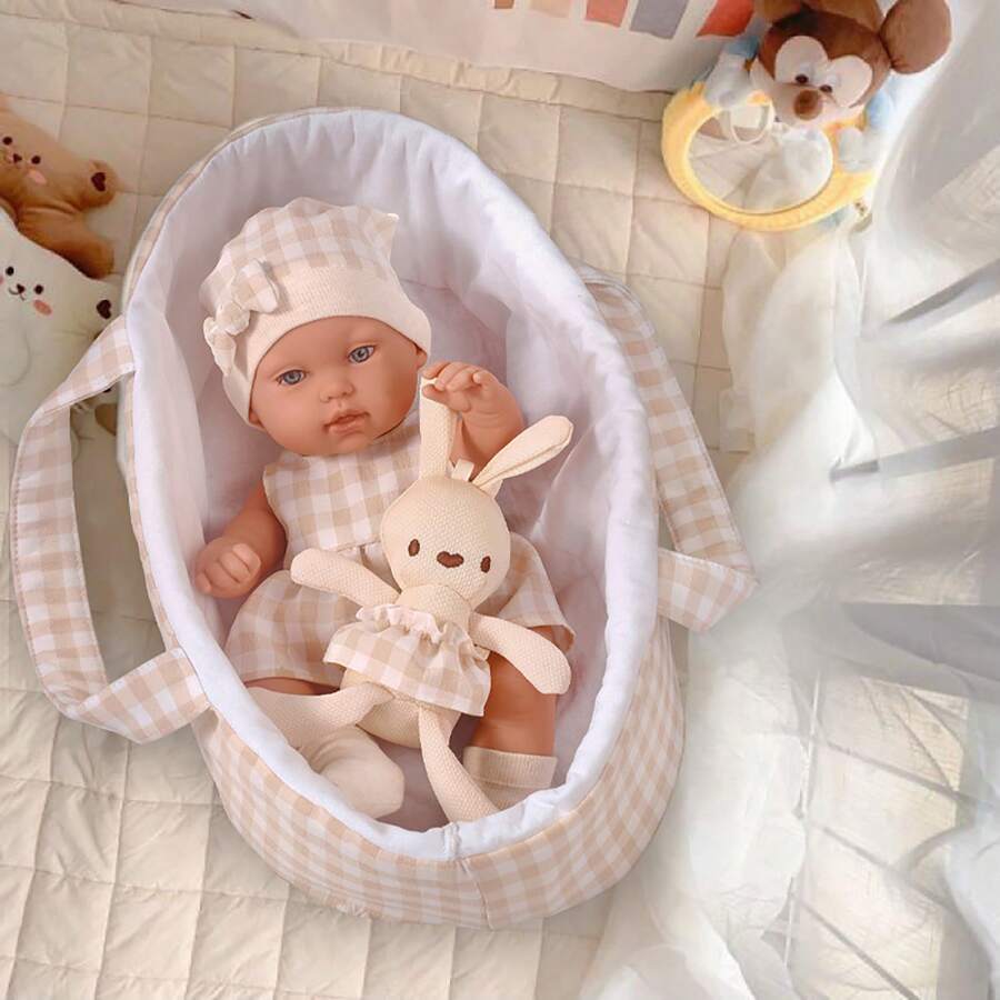 10 Cm Plüschtierkostüm Lila - Puppenkostüm Mit Kopfschmuck & Rock - Für Labuboo Puppen