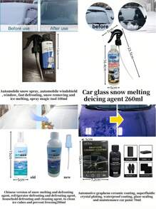 rayhong Random Delivery Of Automotive Glass Deicing & Anti-Freeze Liquid To Keep Windshield Clear, Anti-Fog, Anti-Dust For Improved Visibility - Multicolor - View 8