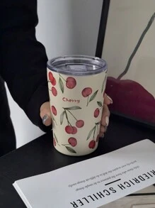 1pc 800ml Stainless Steel Double-Layer Vacuum Insulated Coffee/Tea Pot With Cherry Blossom Pattern, Suitable For Office, Restaurant, Outdoor, Christmas, Valentine's Day, Mother's Day And Other Holidays Gift - Multicolor - View 6