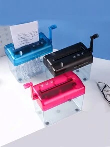 1pc Manual Desktop Paper Shredder, Home Office A4 Paper Shredding Machine, Crosscut Document Shredder - View 6