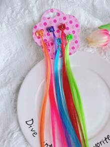 6pcs/Set Kids Colorful Braids Hair Clips, Hair Accessories For Stage Performance