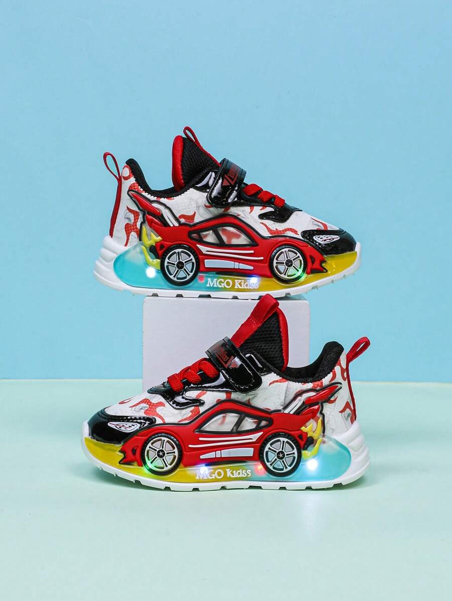 Scarpe sportive in pelle traspiranti con LED, adatte per ragazzi e ragazze - Casual, con assorbimento degli urti, antiscivolo per tutte le stagioni, per corsa e camminate all'aperto