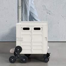 1 件可折叠轻便便携式手推车，可拆卸塑料旅行收纳盒，户外手推车，适用于车辆、露营、购物、野餐和户外活动户外装饰