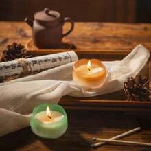 1Pc Colorful Frosted Cup Aromatherapy Candle Smokeless Fragrance Home Decoration Romantic Birthday Gift Creative Holiday Gift Party Photography Props Gifts Graduation