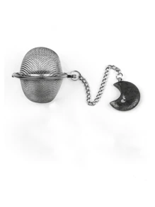 1pc 304 Stainless Steel Tea Infuser With Crystal Stone, Extended Chain Hook, Tea Ball Strainer, For Loose Leaf Tea, Spices, Condiments, Gift For Tea Lovers, Crystal Moon Decor Craft Back To School