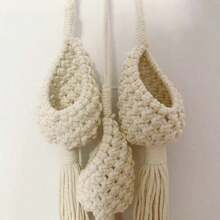 1/3Pcs Macrame Plant Hanger, Hanging Planters For Indoor Plants Air Plants Holder With Bird's Nest Tassels Boho Handmade Wall Hanging Decorative Flower Pot Basket Outdoor Home Decor,Home Decor ,Room Decor,Wall Decor Gifts Birthday Graduation