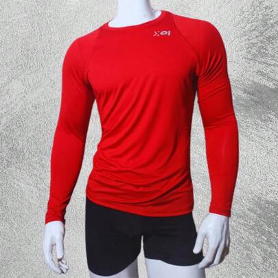 Playera deportiva para caballero, manga larga, licra de muy buena elasticidad, protección UV, perfecta para cualquier tipo de actividad física, la mejor calidad. XP ONE