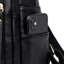 Women Backpack Leather Bag Fashion Luxury Elegant Casual Party Travel Waterproof Reinforced Adjustable Strap - Màu hồng gỉ - Xem 9