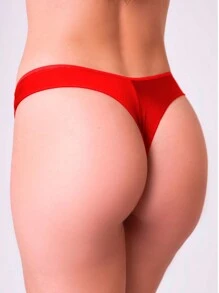 Kit 15 Double G-String Panties Plain Tanga Women's Comfort Sexy Lingerie Butt Lifter - Nhiều màu - Xem 2
