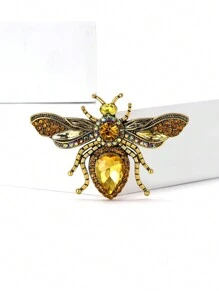 Crystal Bee Brooch For Women Men Insect Pin Suit Dress Pin Accessories Party Banquet Jewelry Gift