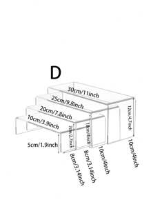 1pc Transparent Acrylic Display Stand, Rectangular Acrylic Shelf Suitable For Vendor Event, Paper Cups, Cupcakes, Perfume