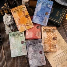 60sheets Retro Artistic Style Handbook Decoration Material Scrapbook DIY Photo Album Material Paper Pack For Planner Journaling, Junk Journal, DIY Crafts Back To School