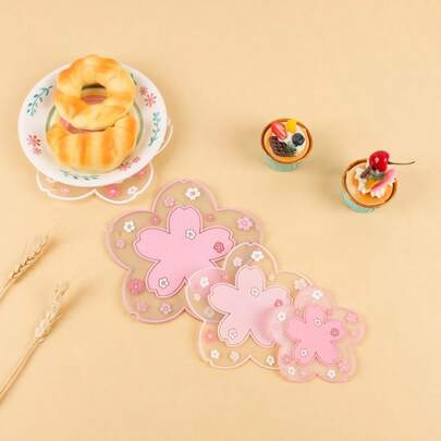 1 件樱花硅胶餐厅防烫锅垫，热销家用厨房耐高温垫，锅碗桌面垫，杯垫，隔热垫