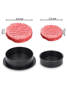 Prensa Antiadherente Ajustable Para Carne De Hamburguesa Color Negro - Negro - Ver 5