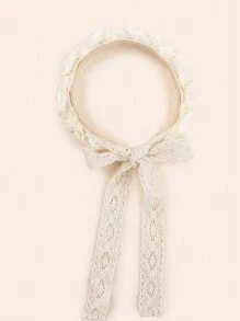 Infant Rose Flower Layered Headband Decoration, Holiday - White - View 2