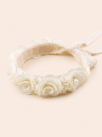 Infant Rose Flower Layered Headband Decoration, Holiday