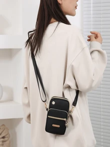 女士防水尼龙斜挎包，手机小单肩包，运动户外跑步装手机臂包男女斜挎包手腕包迷你女士零钱包 - 彩色 - 查看 5