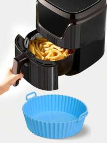 20cm/16cm ronde siliconen airfryer bakplaat, dikke siliconen airfryer pan, airfryer rek