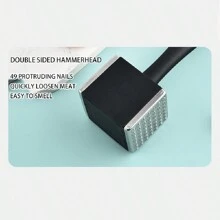 New Square Double-Sided Meat Tenderizer, Beef Chicken Pork Mallet, Meat Tenderizing Hammer, Meat Tenderizer Tool - Black - View 7