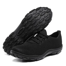Men's Breathable, Lightweight, Comfortable Sports Shoes, Ideal For Gym, Running, Walking And Daily Use With Non-Slip Rubber Sole - màu đen - Xem 1