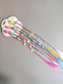 6pcs/Set Kids Colorful Braids Hair Clips, Hair Accessories For Stage Performance